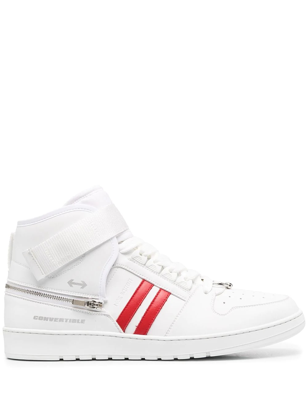 stripe-detail high-top sneakers - 1