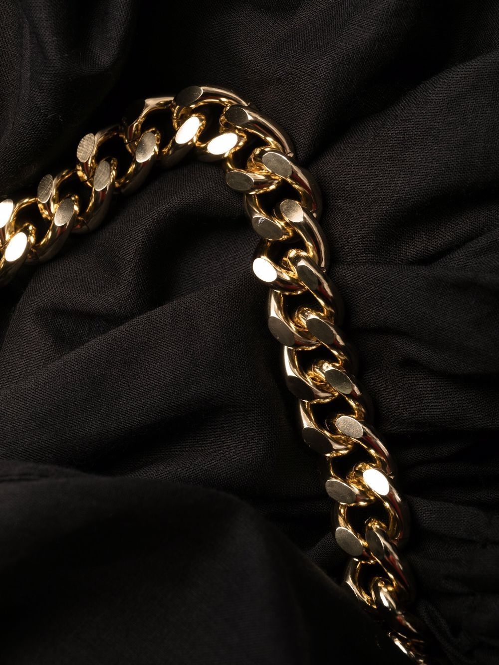 chain detail V-neck blouse - 8