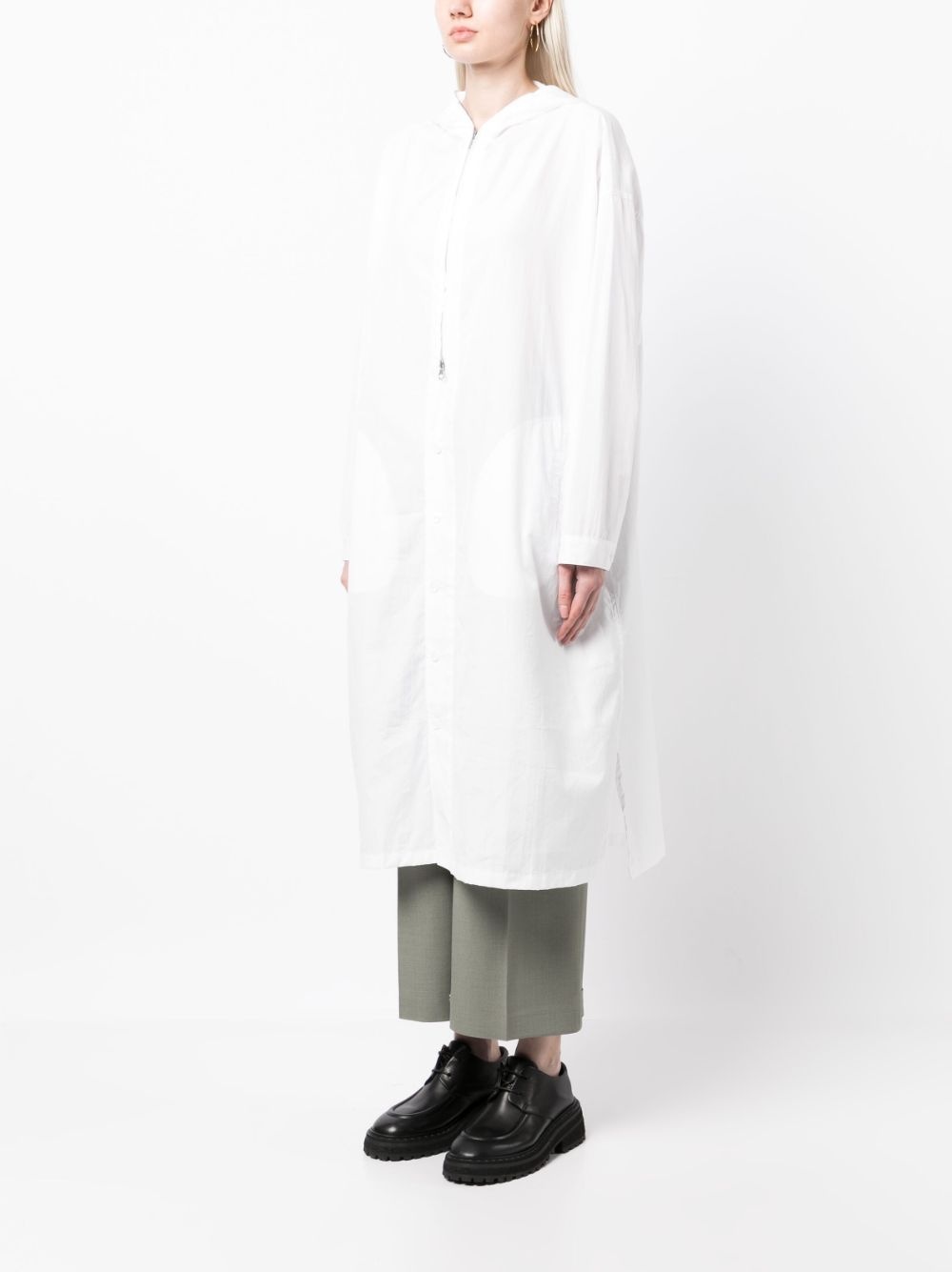 long-sleeves printed cotton coat - 4