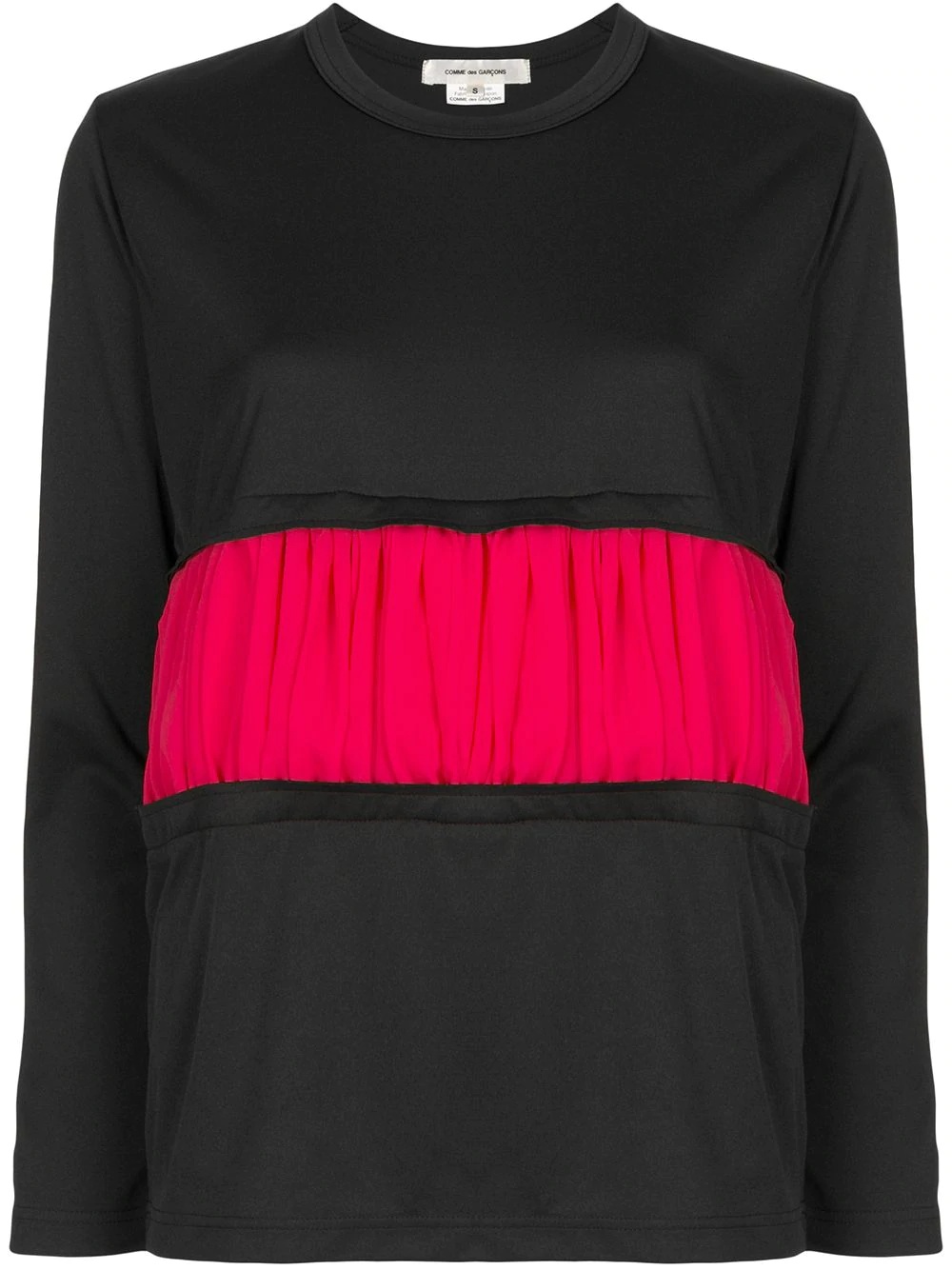  contrast pleated panel top  - 1