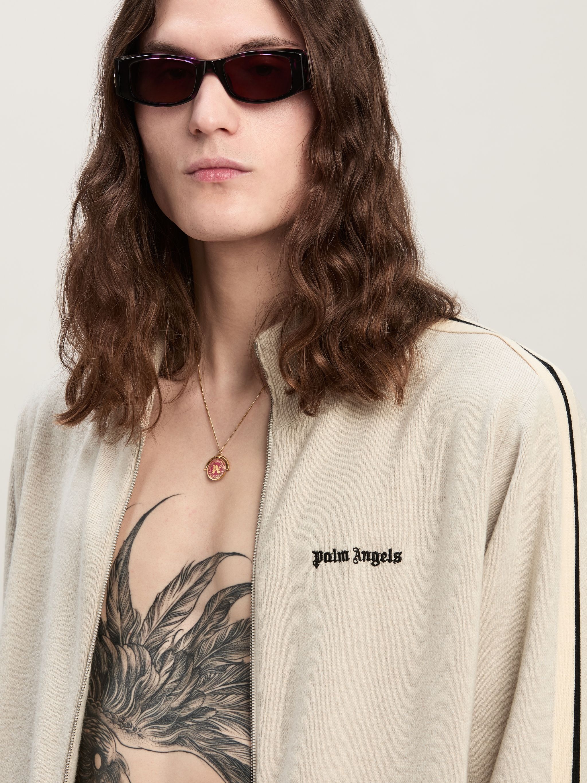 wool and cashmere Track Jacket - 6