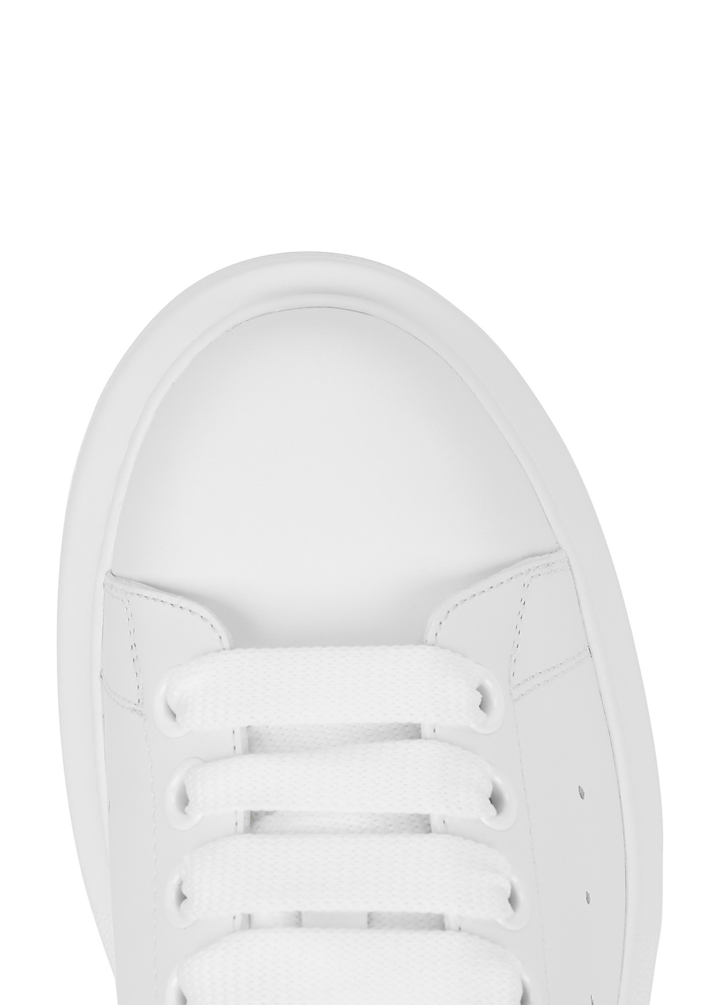 Oversized white leather sneakers - 4