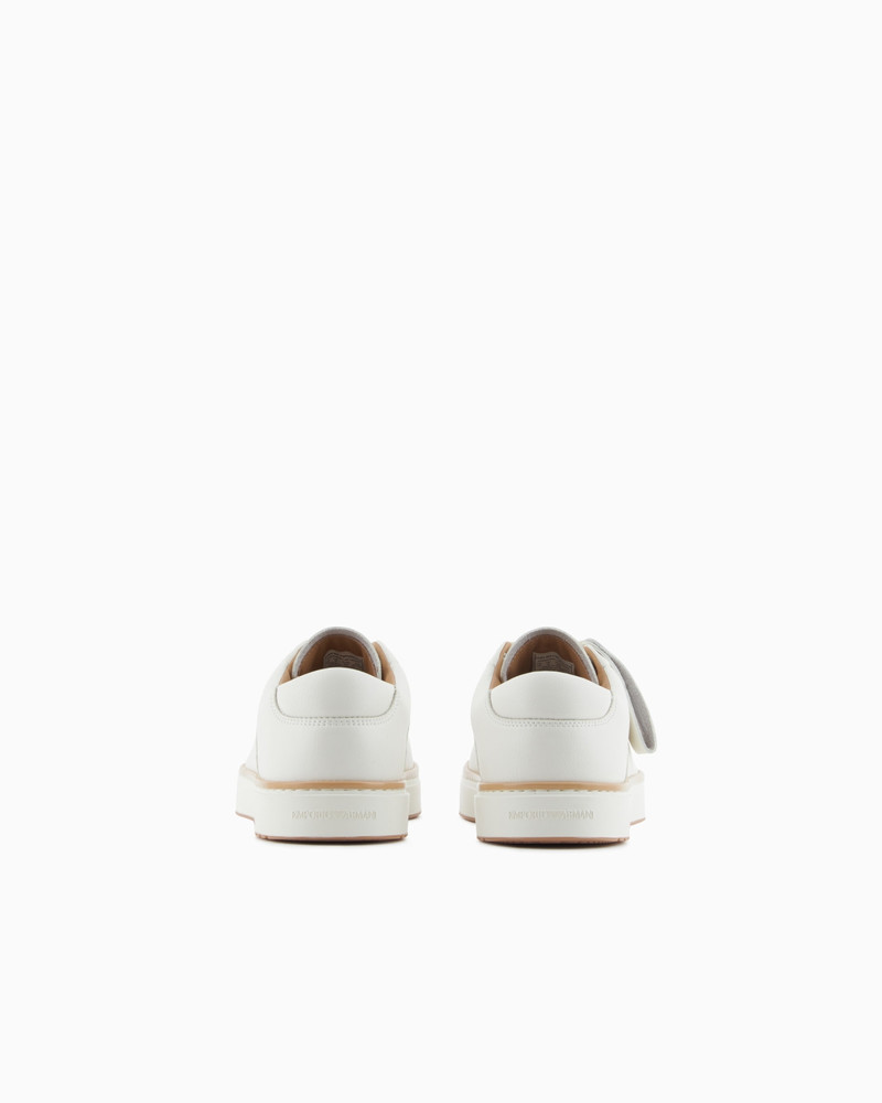 EMPORIO ARMANI LEATHER SNEAKERS WITH A CONTRASTING WELT outlook