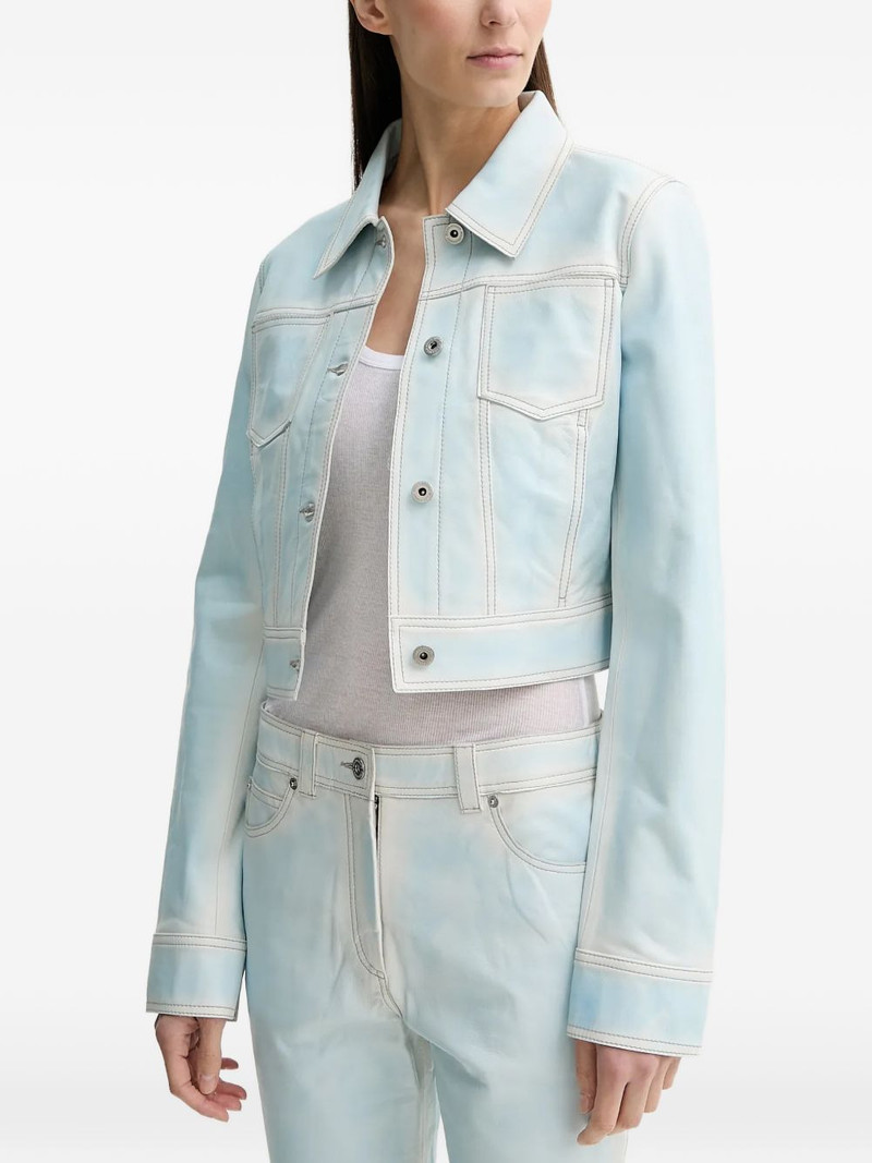 Calliope buttoned leather jacket 1
