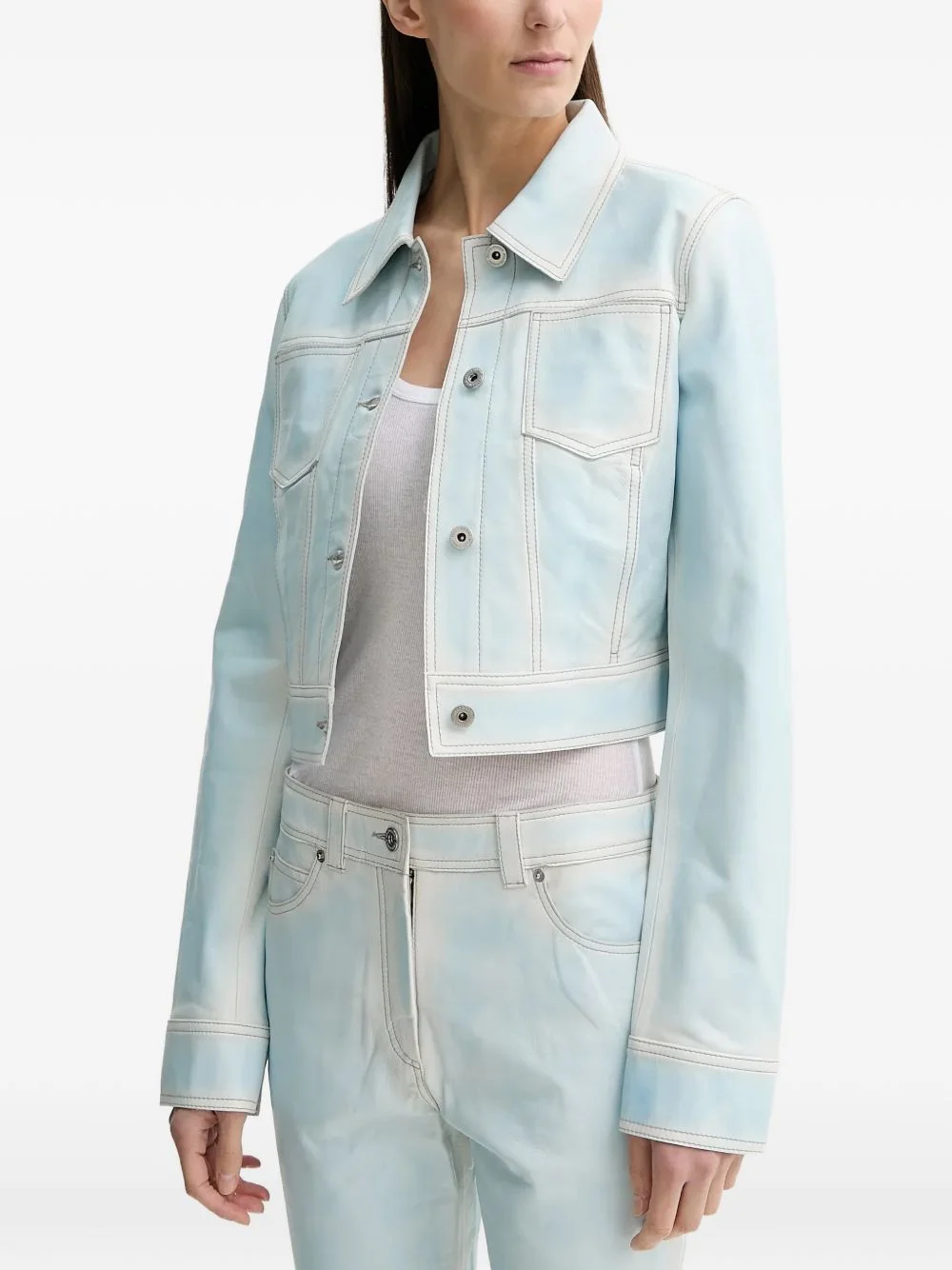 Calliope buttoned leather jacket - 1