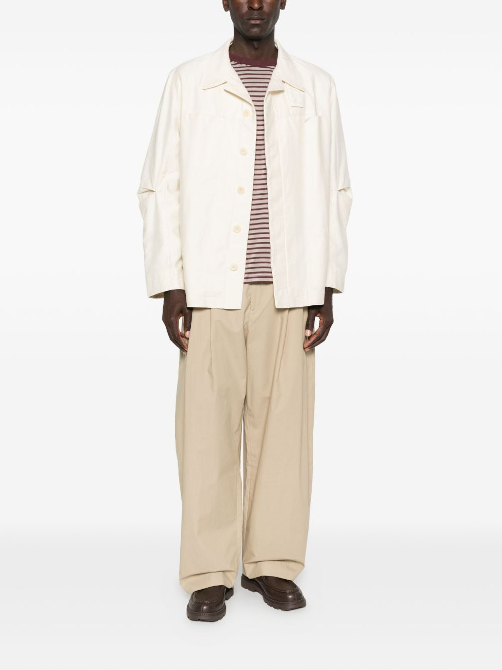 split-cuff shirt jacket - 2