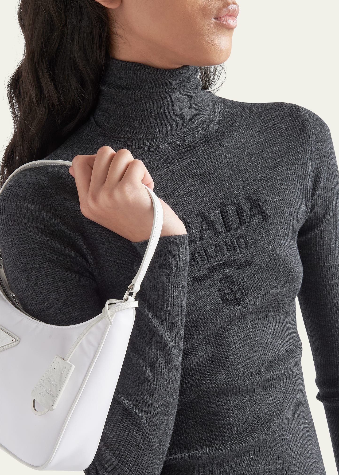 Intarsia Logo Wool Turtleneck Sweater - 4