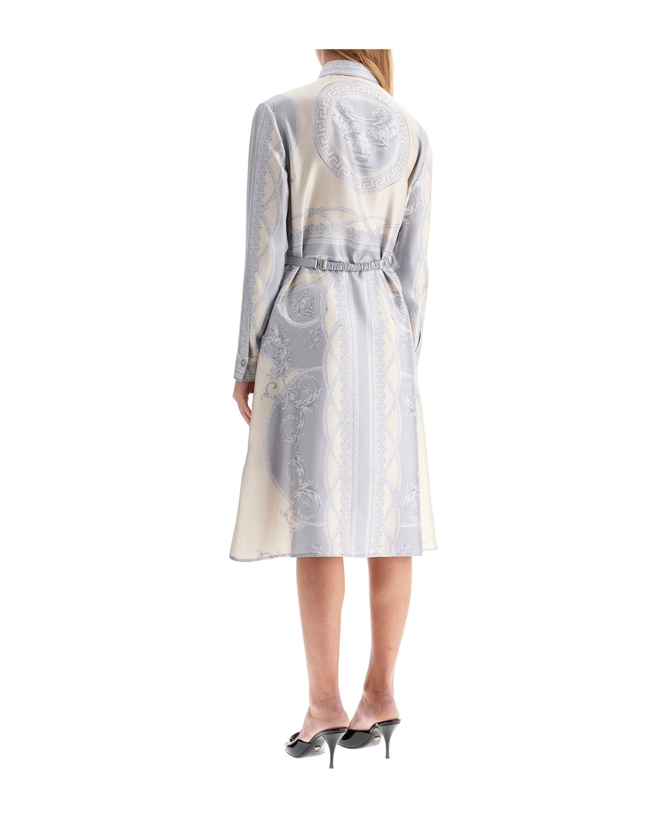 Printed Silk Shirt Dress - 3