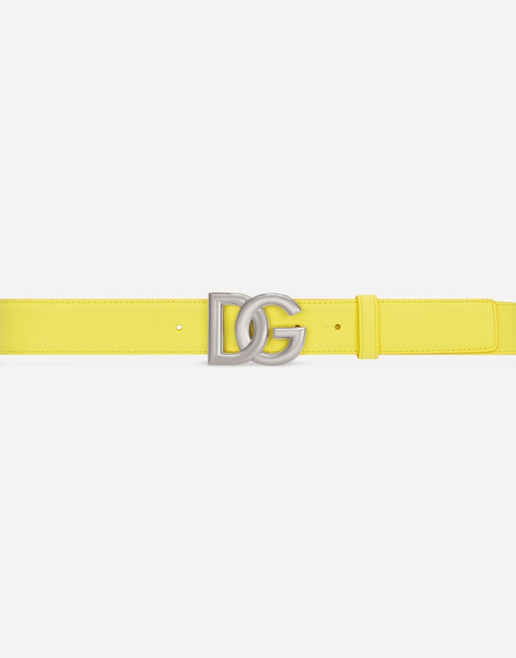 Calfskin belt with DG logo - 3