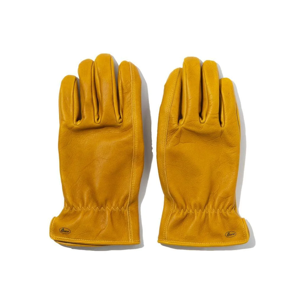 The Real McCoy's Buco Horsehide Leather Gloves Black - 1