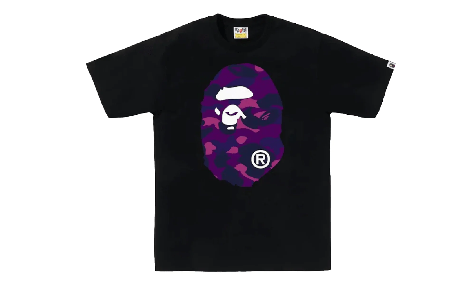 Color Camo Big Ape Head Tee "Black / Purple" 1G30 110 027 BLACK PURPLE - 1