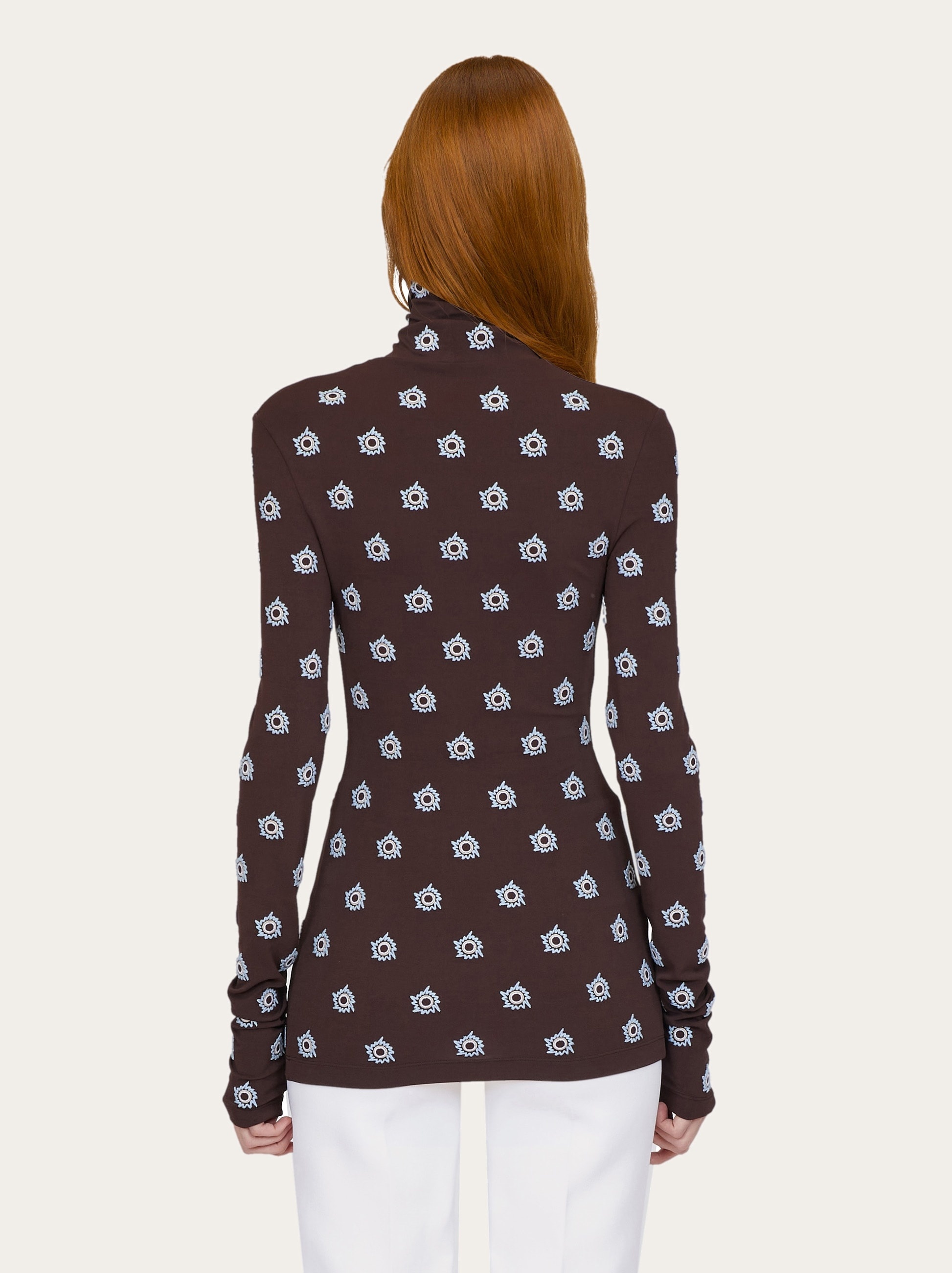 Embroidered turtleneck - 3