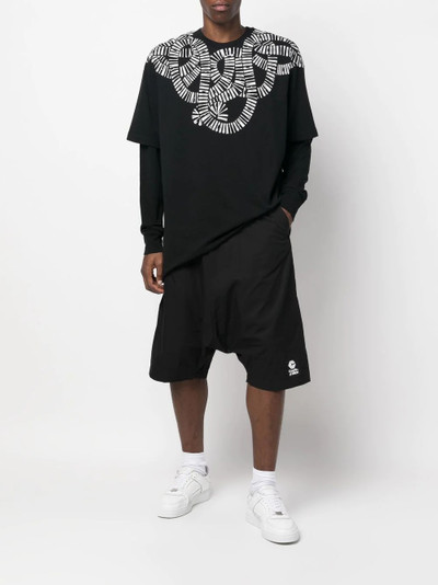 Marcelo Burlon County Of Milan cotton drawstring below-knee shorts outlook