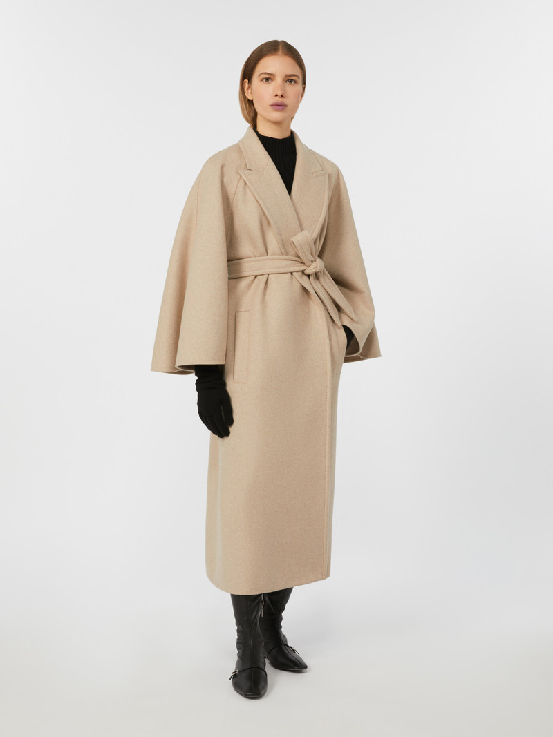 Max Mara GANGE Cashmere, camel and wool coat outlook