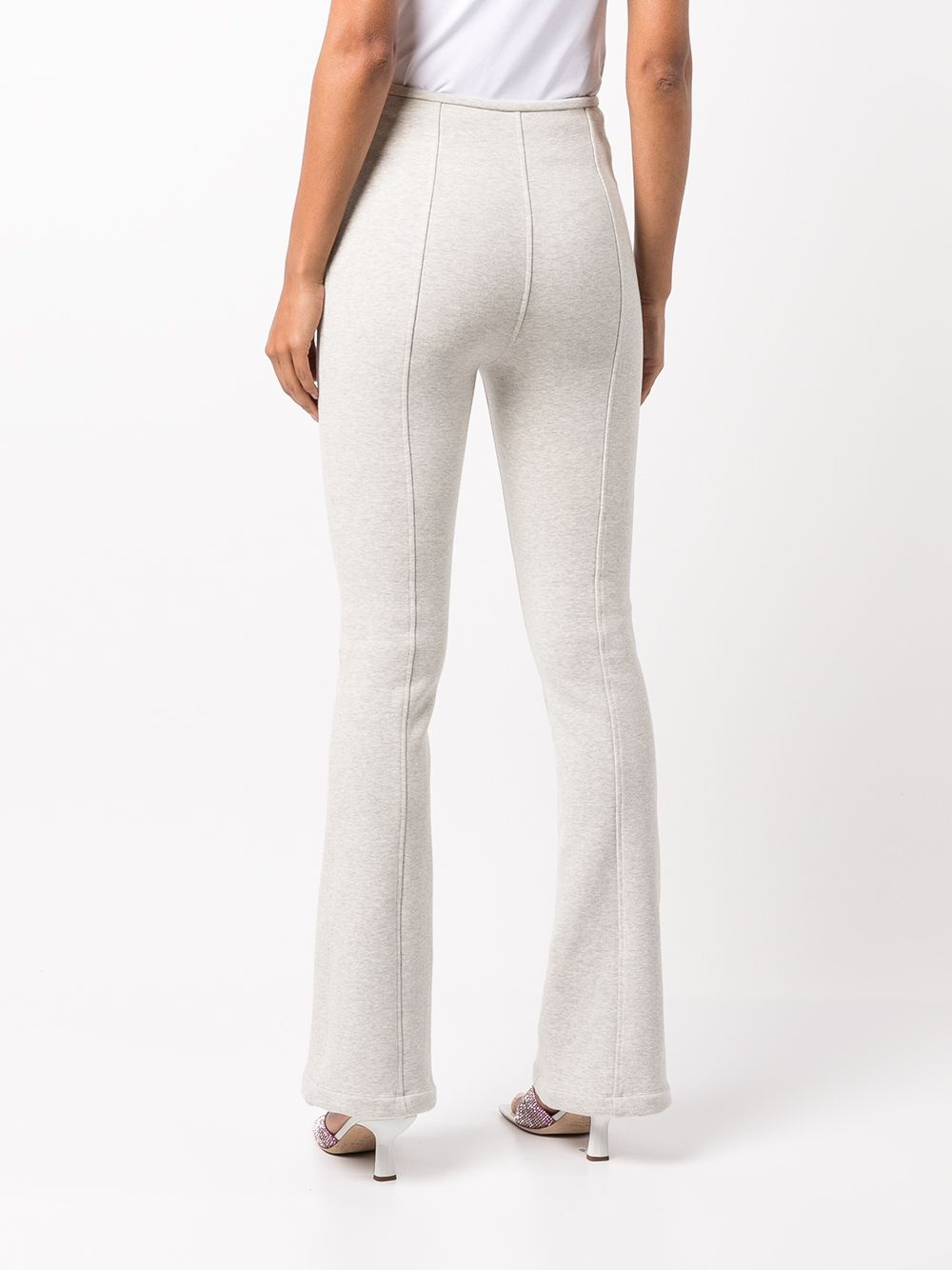 high-waisted flared leg trousers - 4