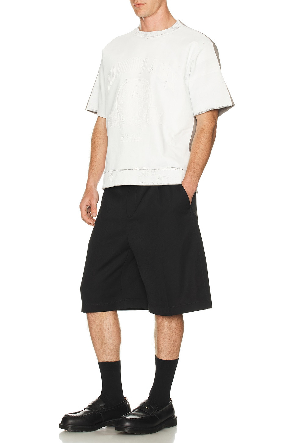 Crew Neck Short Sleeve Sweatshirt - 5