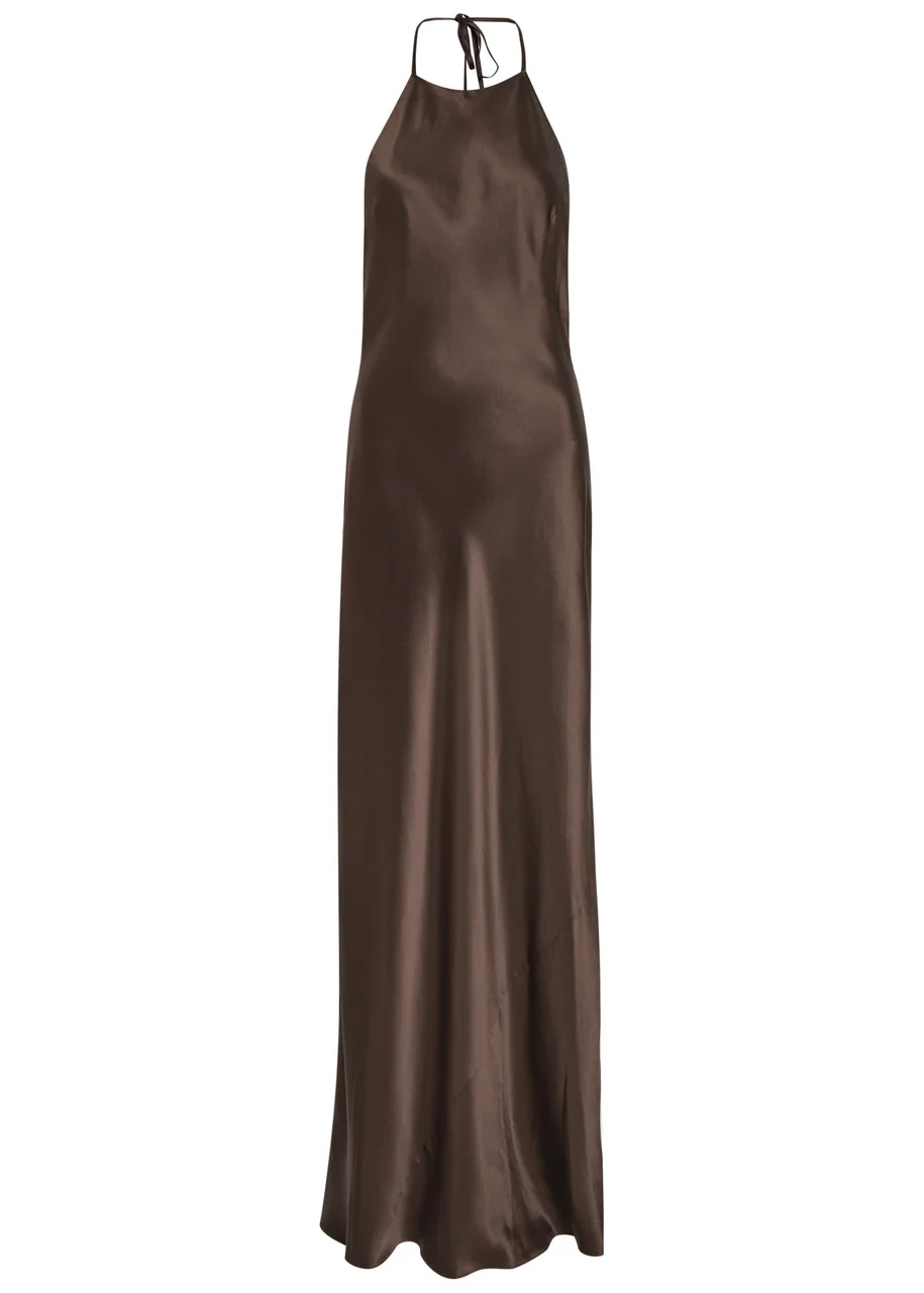 Reformation Jeany Halterneck Silk Maxi Dress - 1