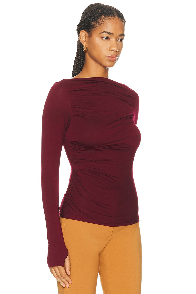 Fluid Jersey Draped Boatneck Top 2