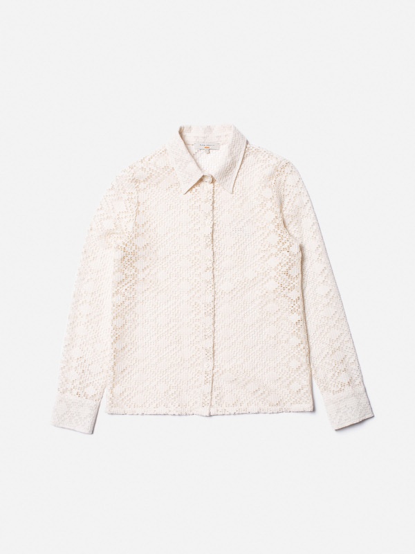 Doris Lace Shirt Egg White - 1