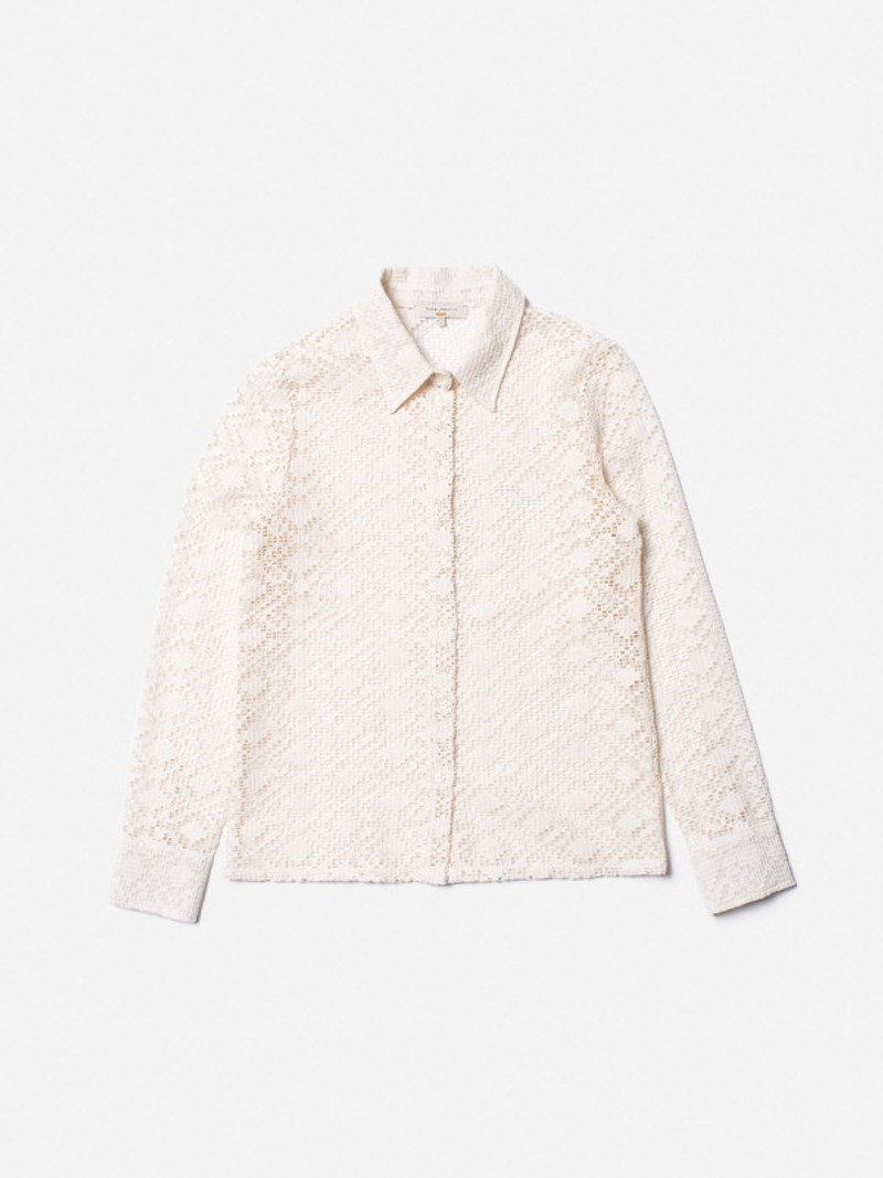 Doris Lace Shirt Egg White 1