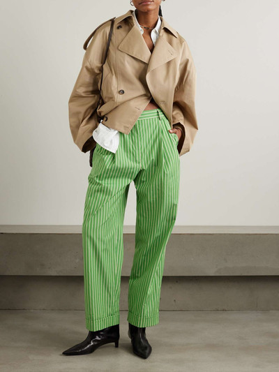 Dries Van Noten Pinstriped cotton-twill straight-leg pants outlook