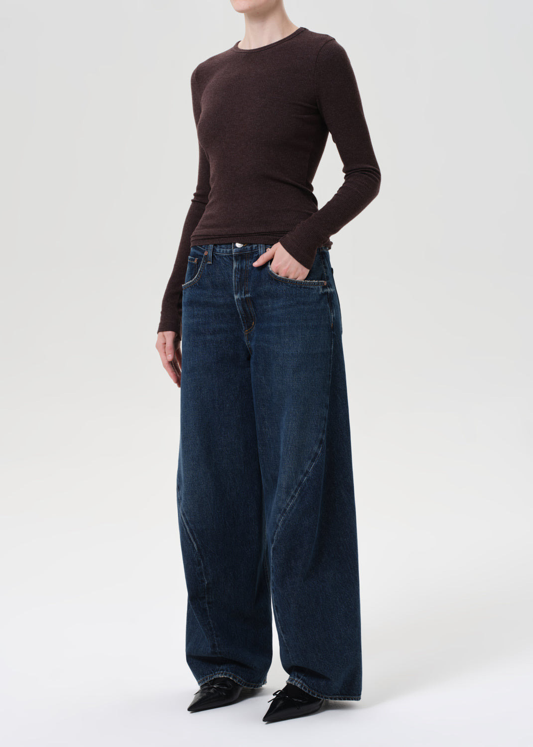 DELPHI SLIM TEE IN ROOT - 5