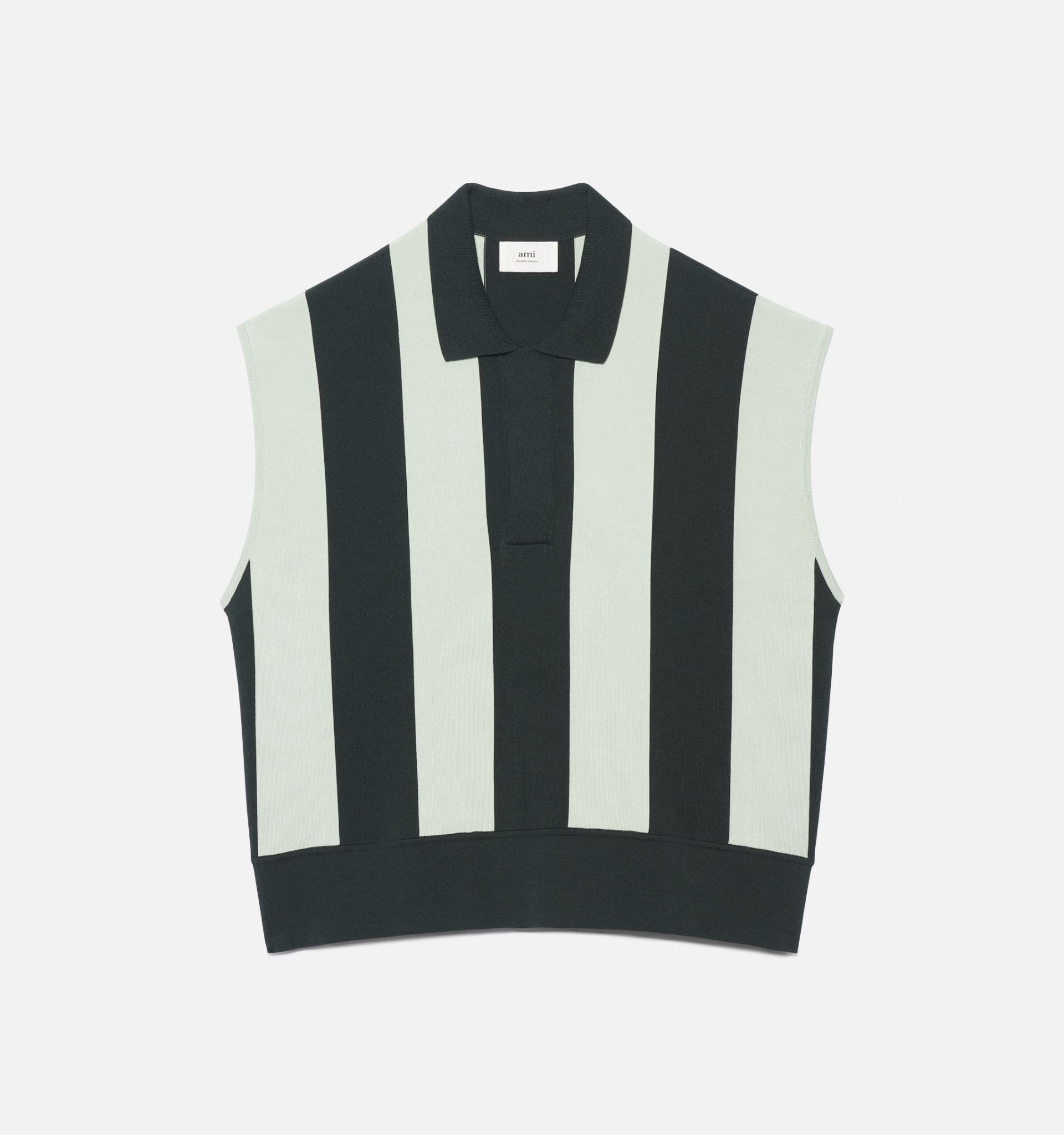 Sleeveless Striped Polo - 5