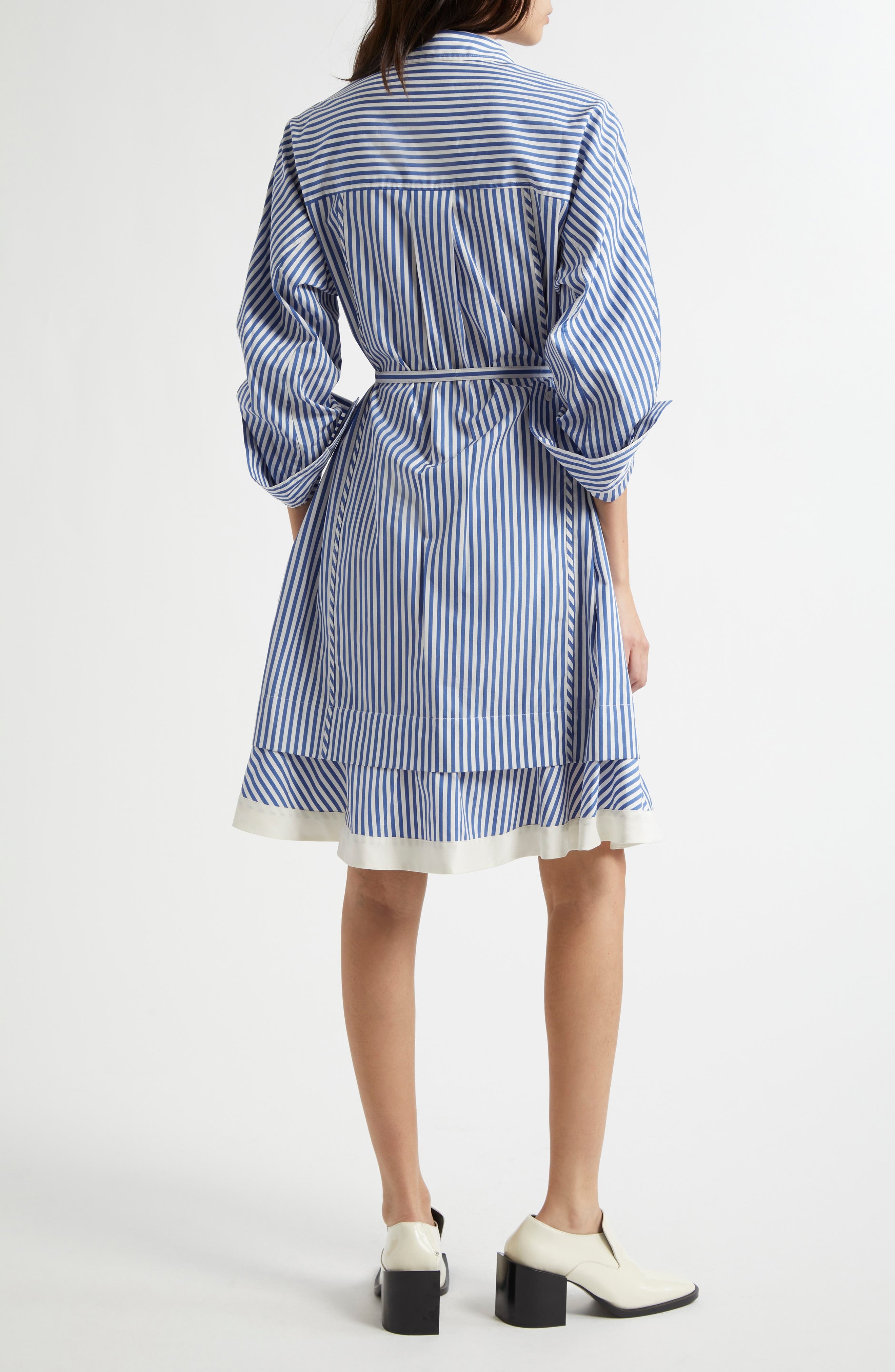 3.1 Phillip Lim Stripe Tie Waist Shirtdress in Blue Multi at Nordstrom - 2