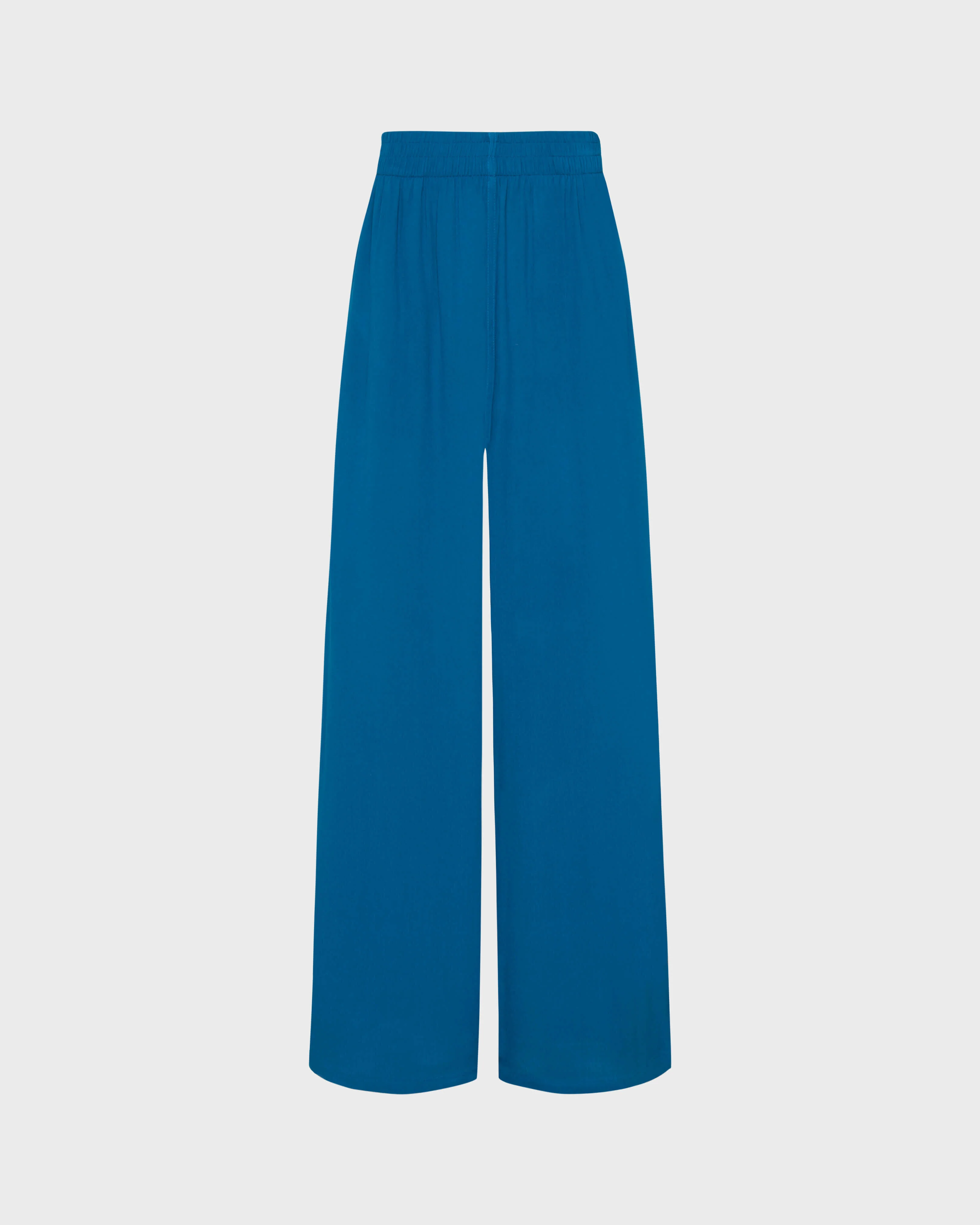 WOMEN WIDE-LEGS VISCOSE PANTS - 1