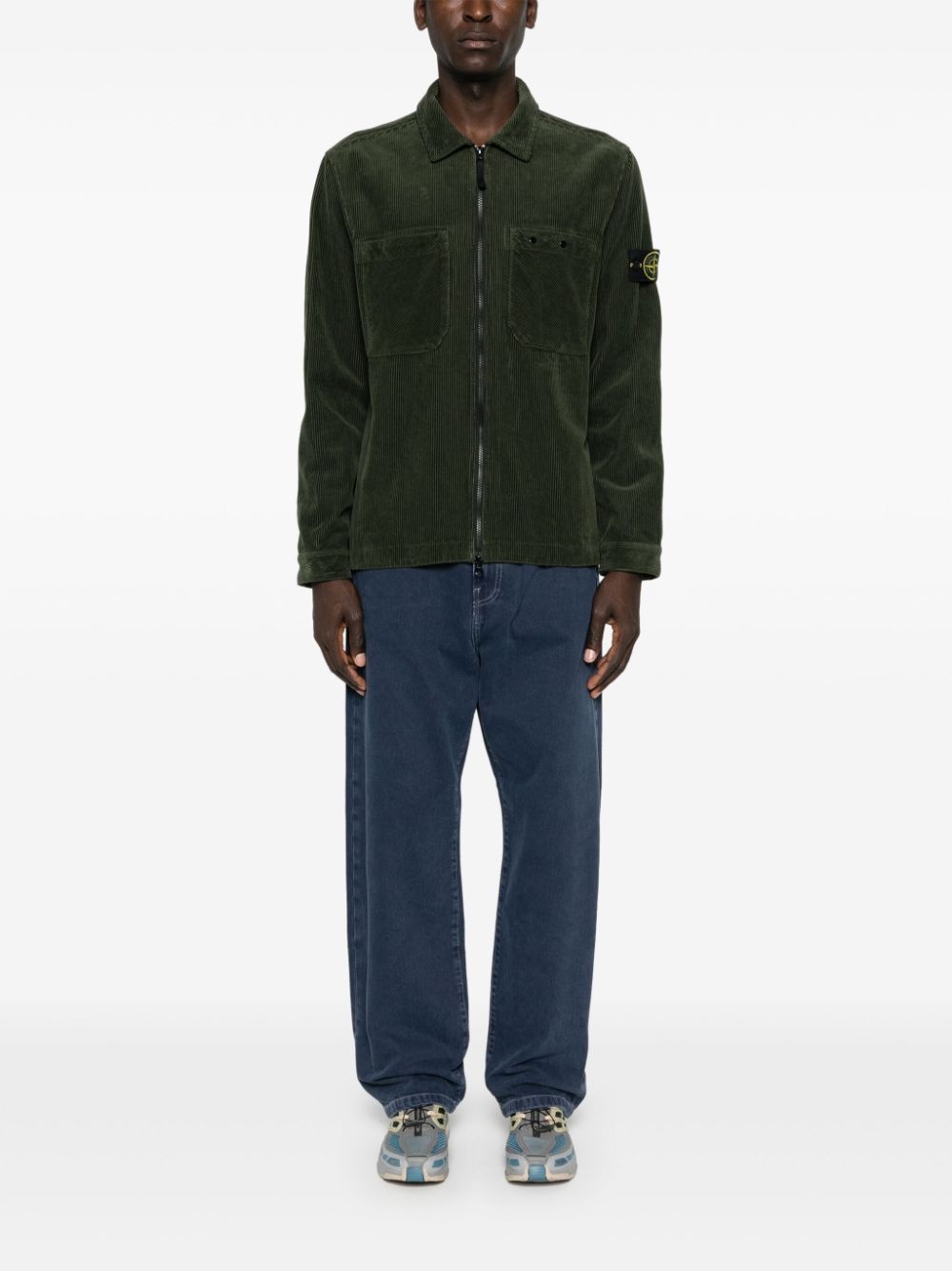 Landon logo-patch straight jeans - 2