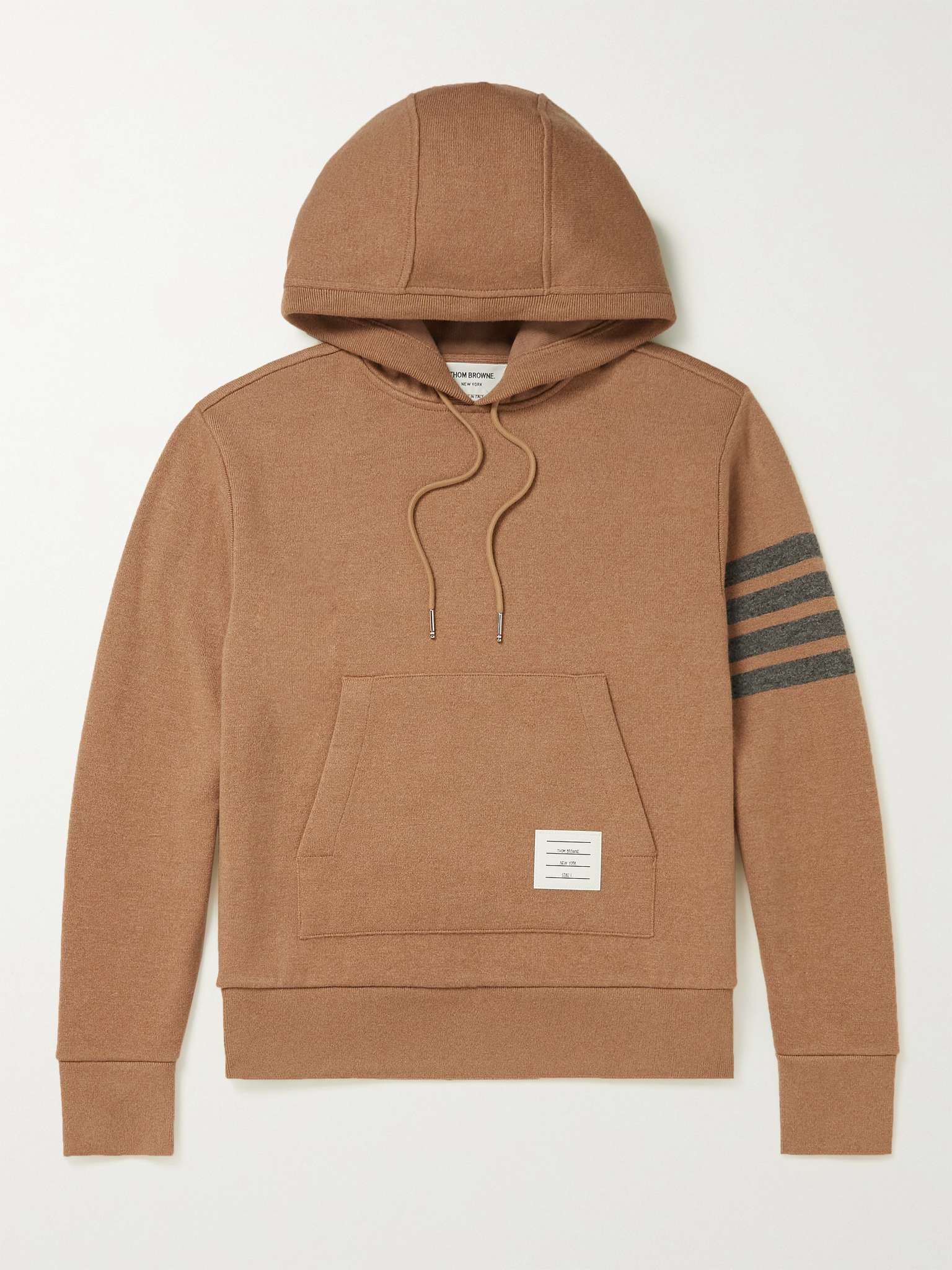 Striped Cashmere-Blend Hoodie - 1