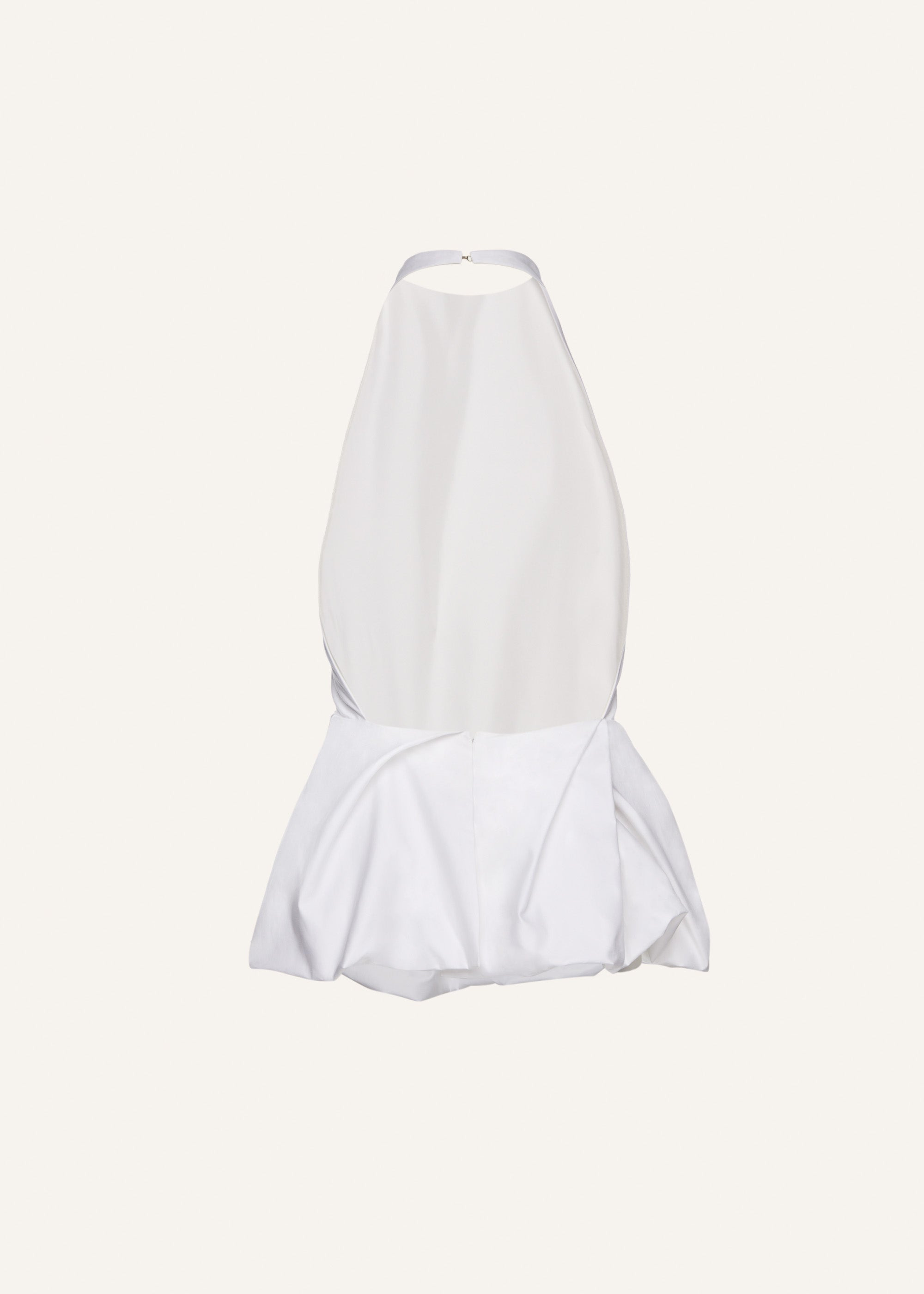 Halter peplum top in white - 2