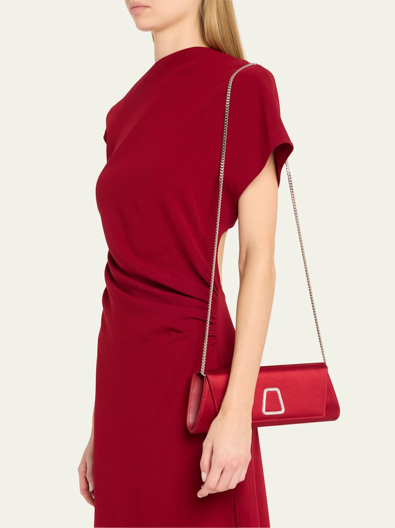 AKRIS Anouk Small Satin Clutch Bag outlook