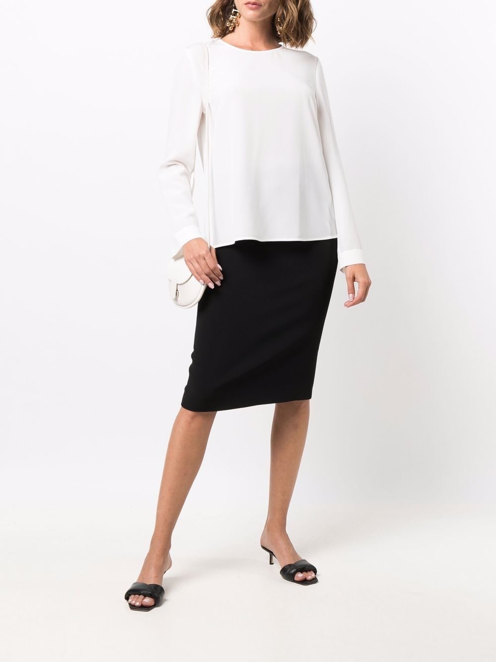 high-waisted bodycon midi skirt - 2