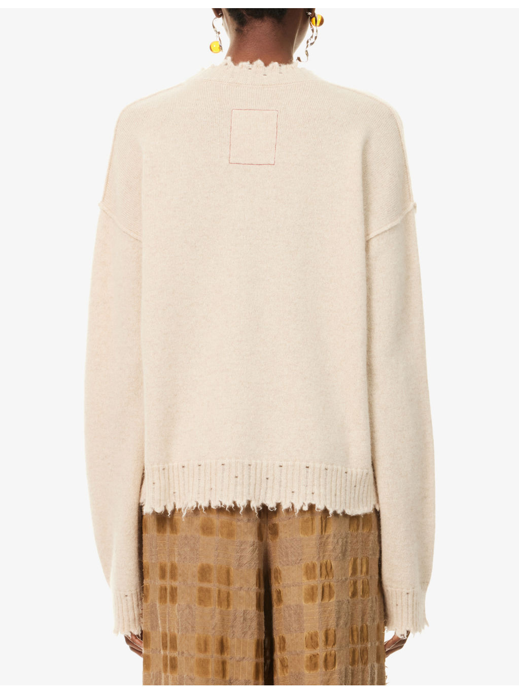 Distressed Round-Neck Cashmere Jumper - 4