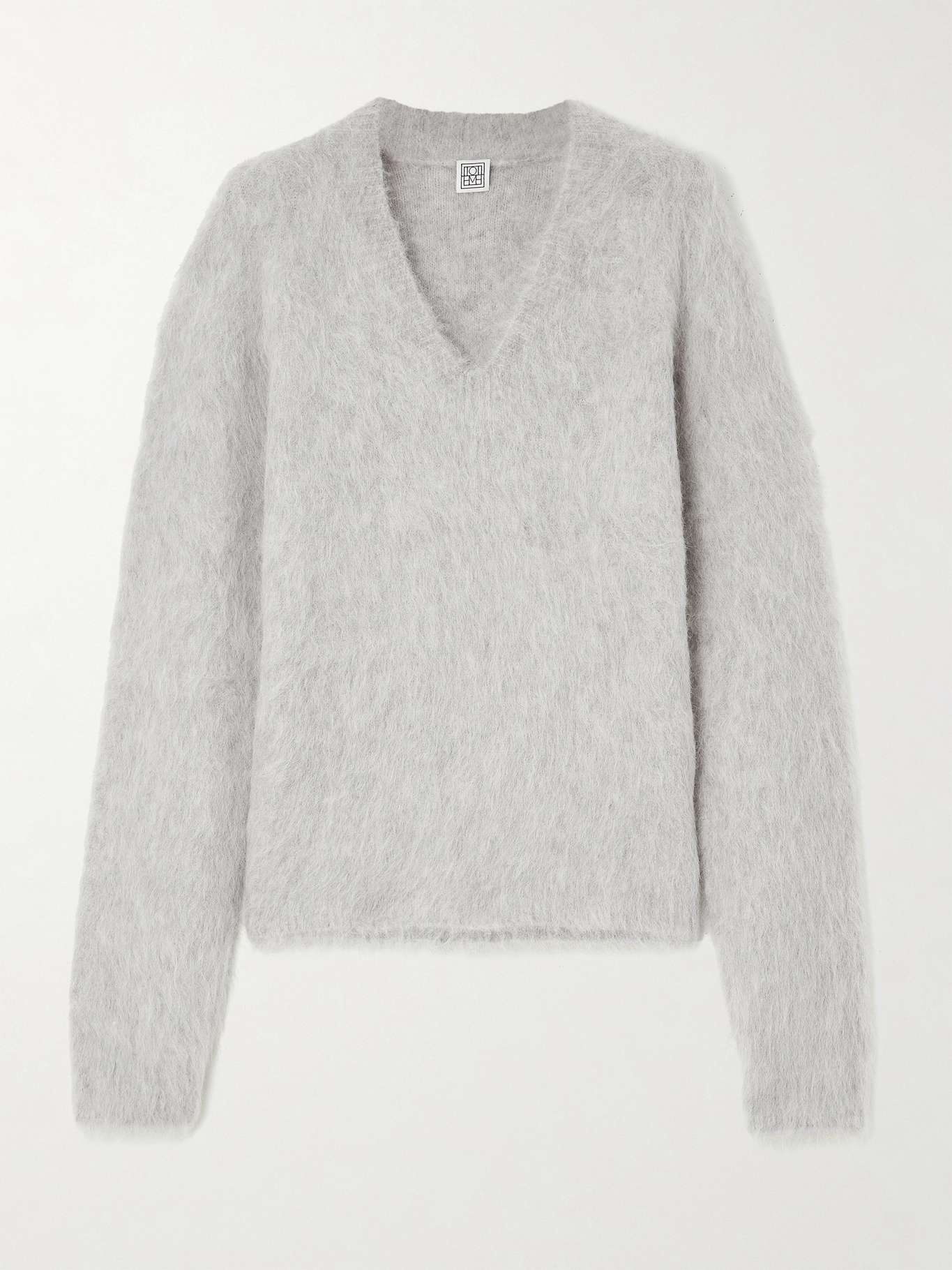 Brushed alpaca-blend sweater - 1