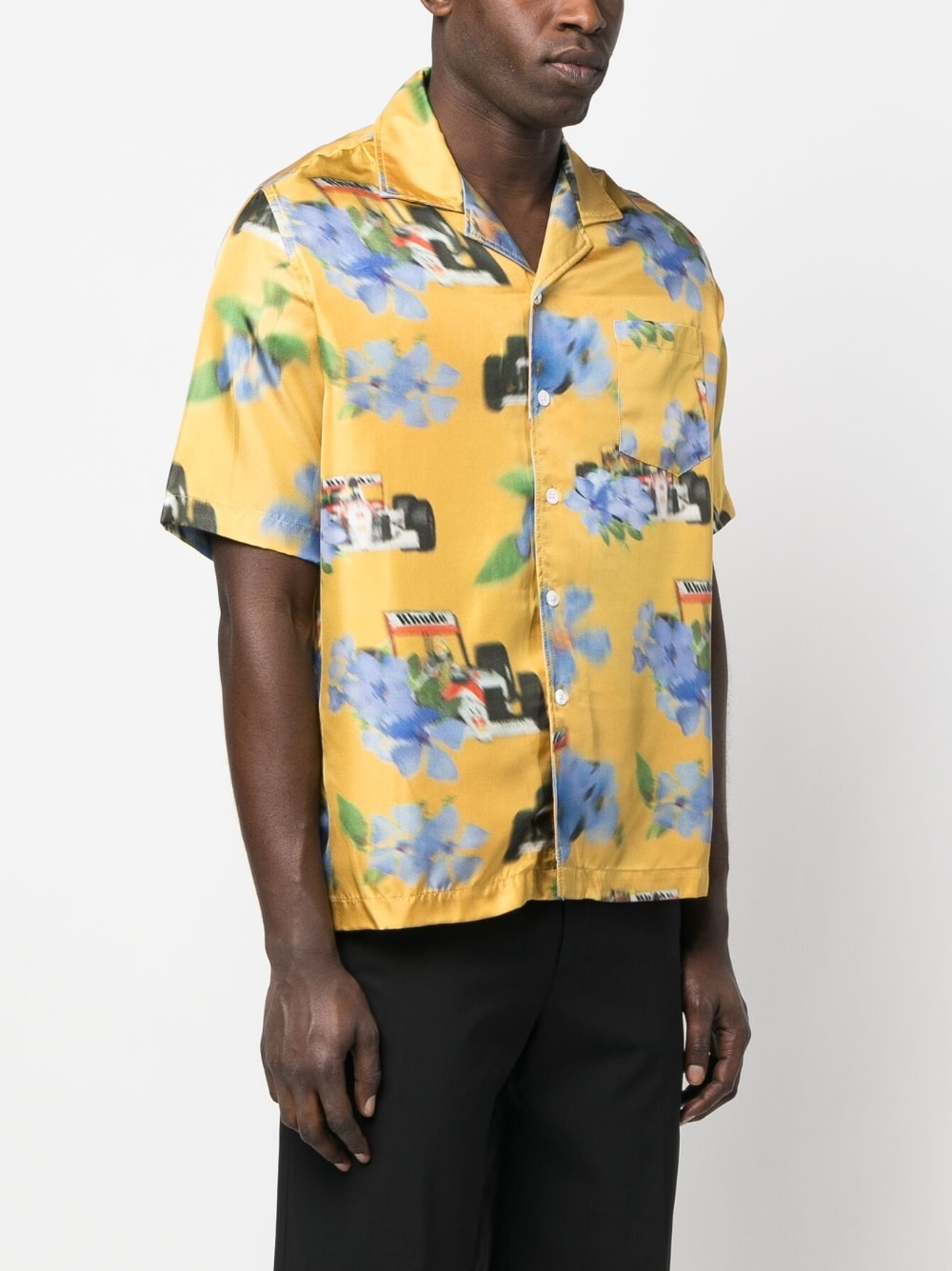 FLORAL-PRINT SILK SHIRT - 3