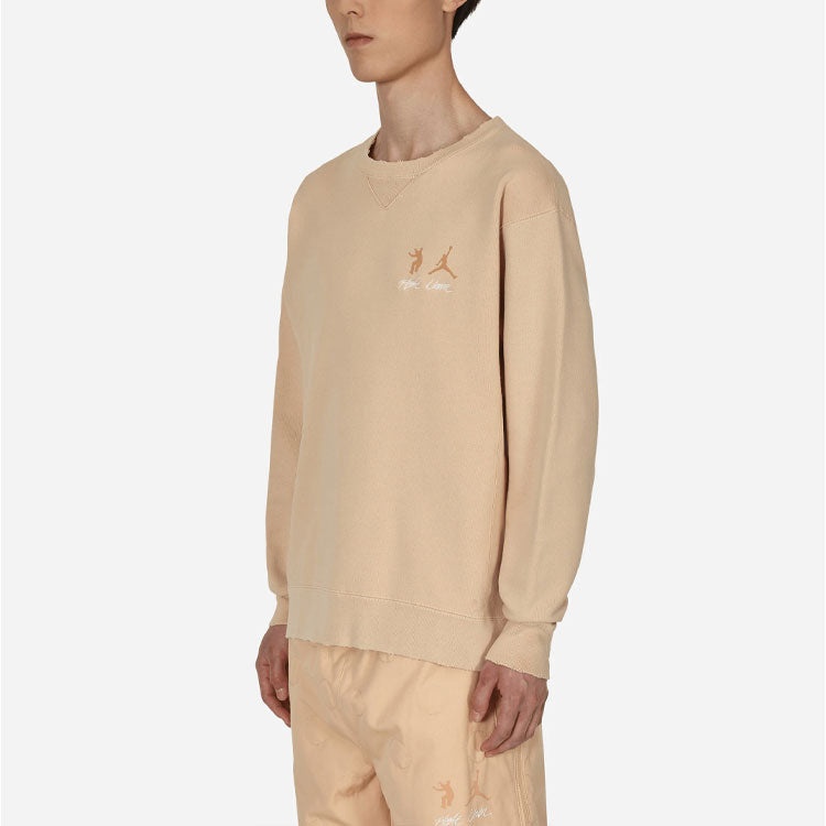 Air Jordan x union Crossover Logo Solid Color Sleeve Sports Round Neck Asia Edition Khaki DJ9523-268 - 5
