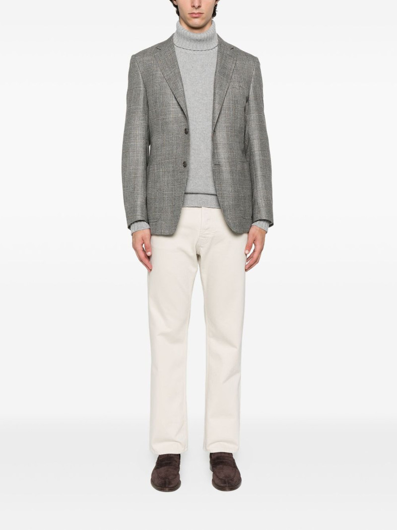 Canali checked two-button blazer outlook