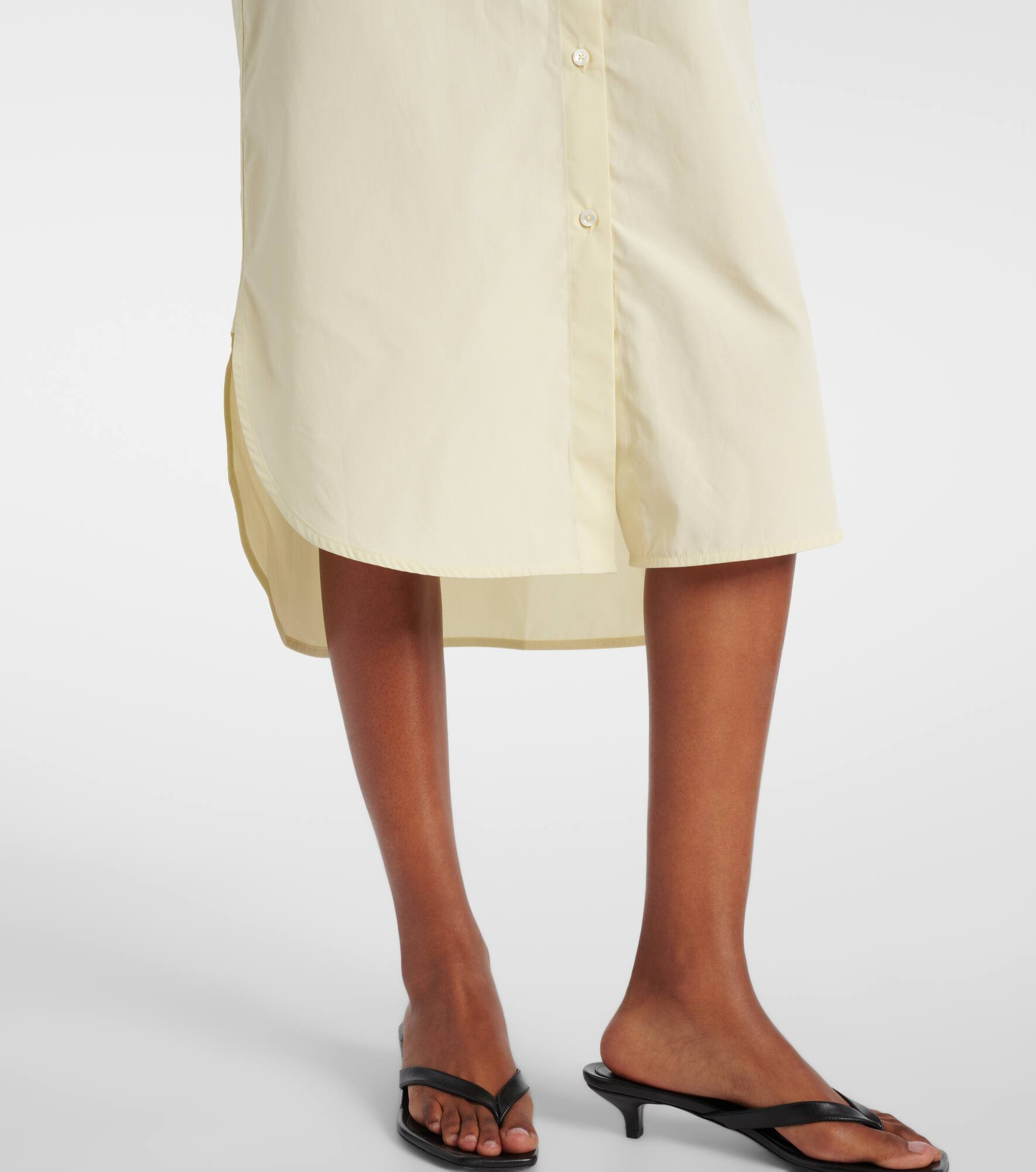 Cotton poplin shirt dress - 6