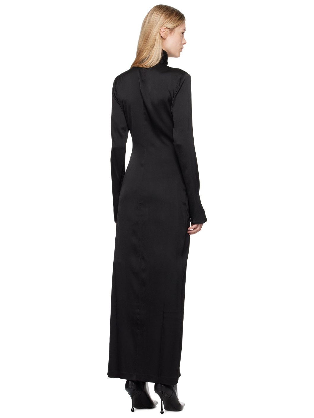 Black Cowl Neck Maxi Dress - 3