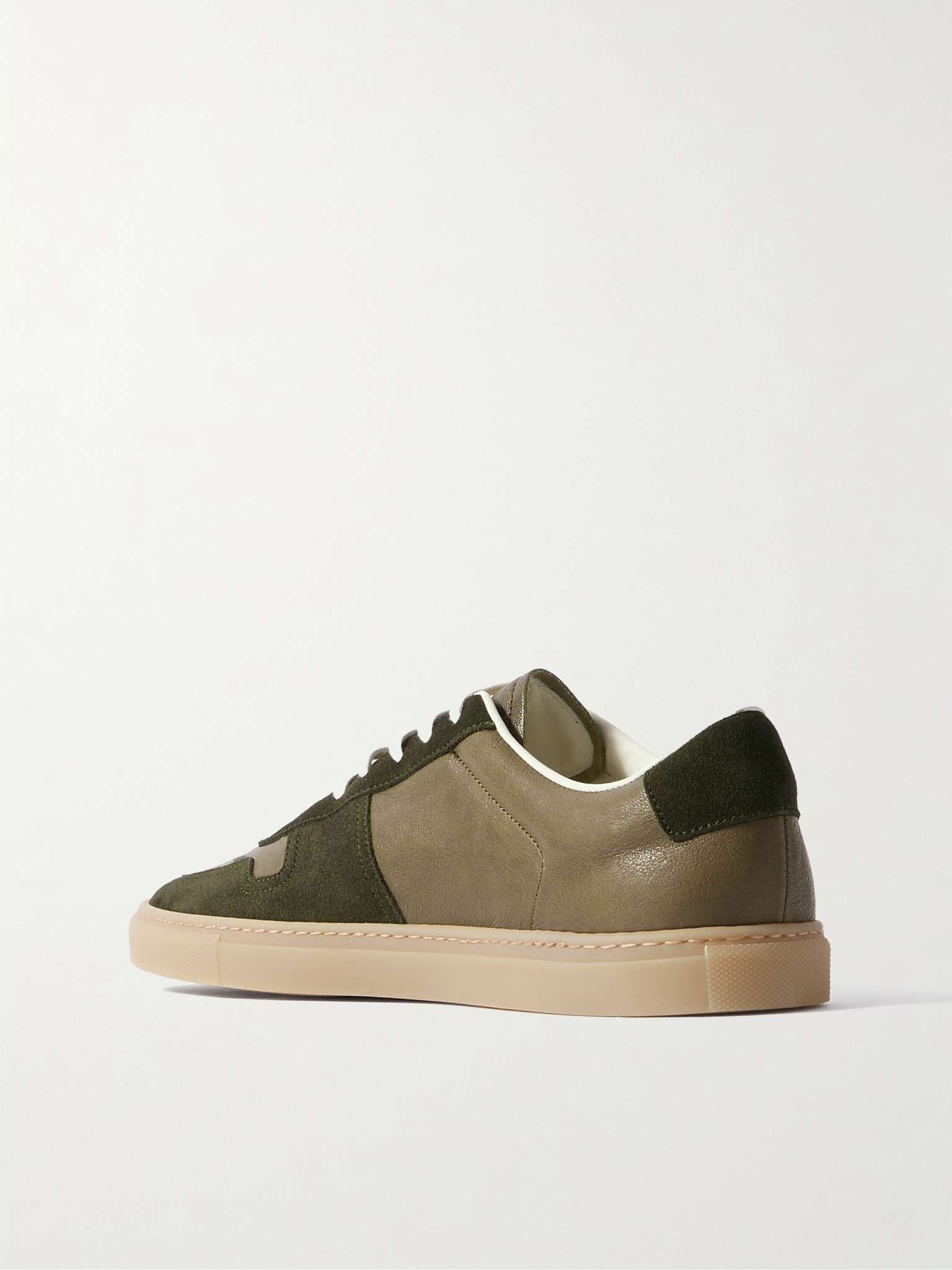 BBall Suede-Trimmed Leather Sneakers - 4
