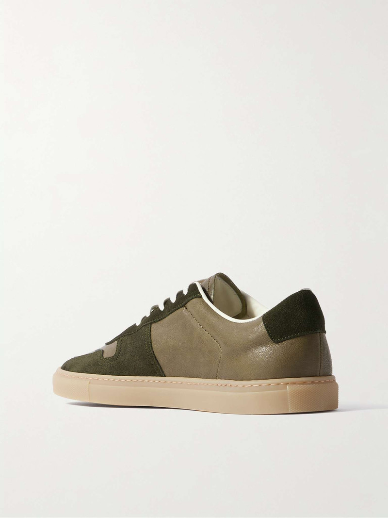 BBall Suede-Trimmed Leather Sneakers 4