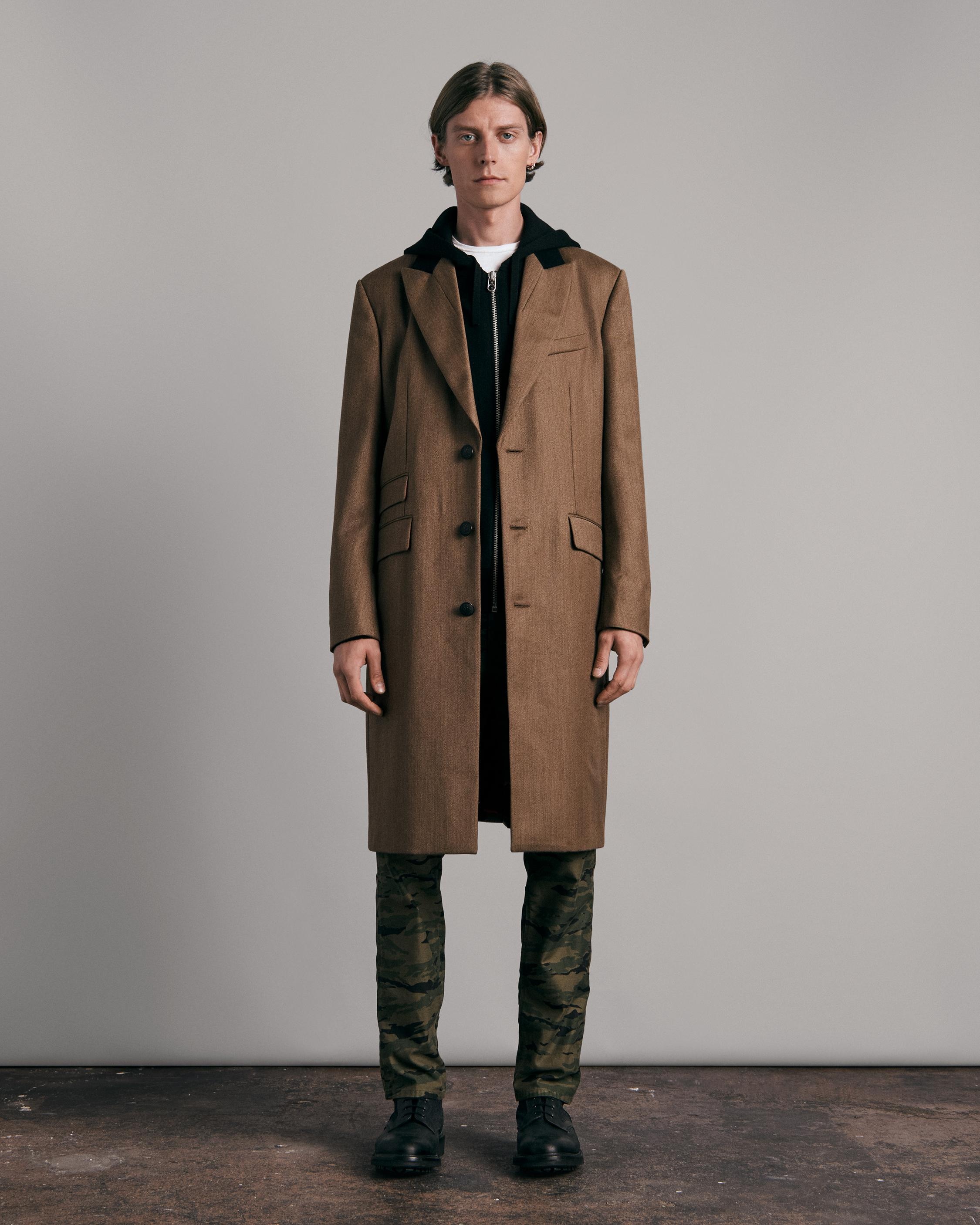 rag bone Cambridge Wool Coat Slim Fit Coat REVERSIBLE