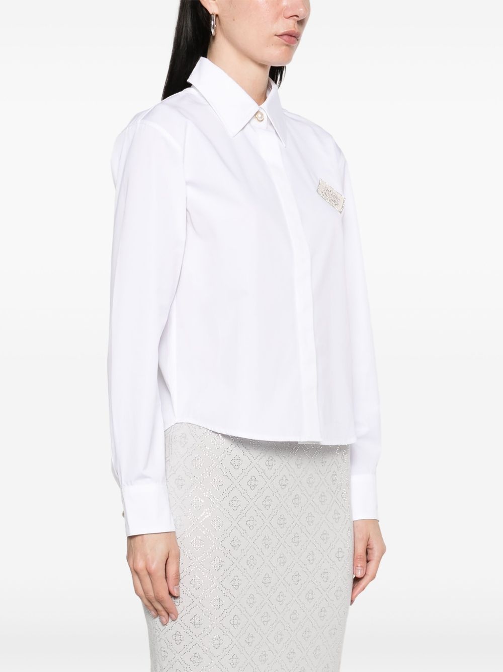 monogram-embroidered shirt - 3