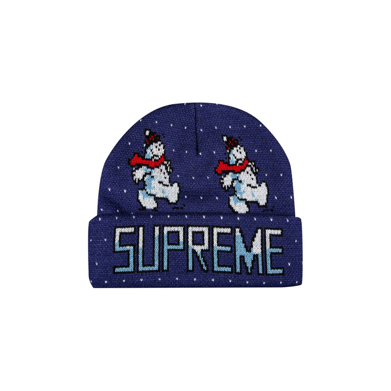 Supreme Snowman Beanie 'Light Navy' - 1