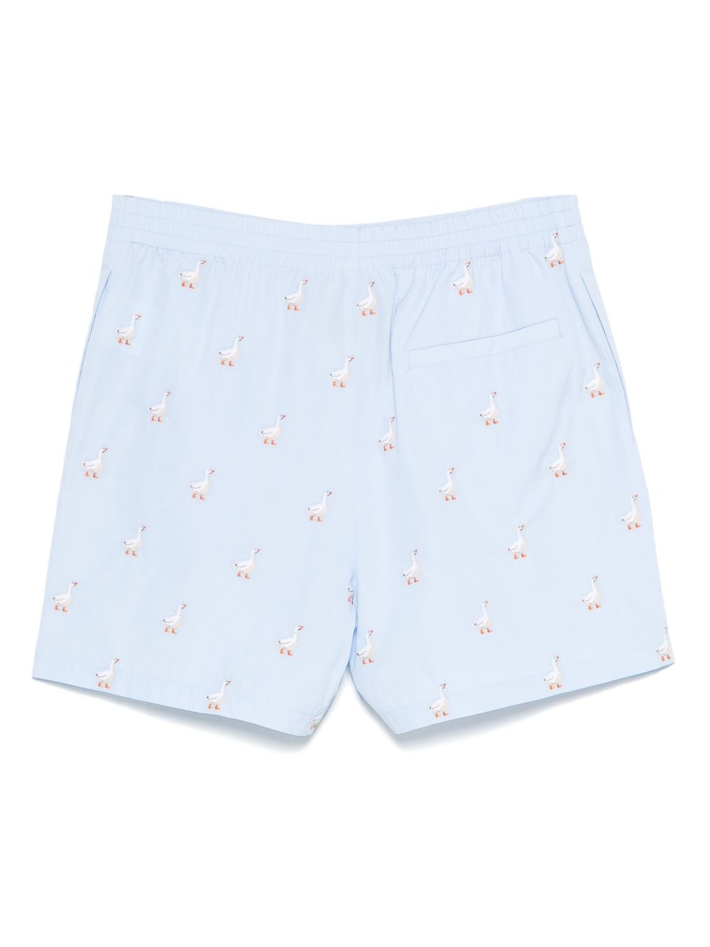 duck-embroidered shorts - 2