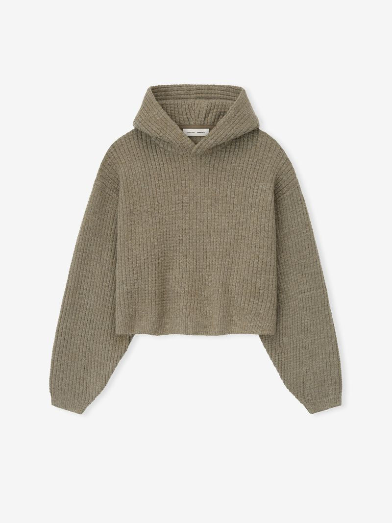 Womens Heavy Waffle 90's Hoodie - 1