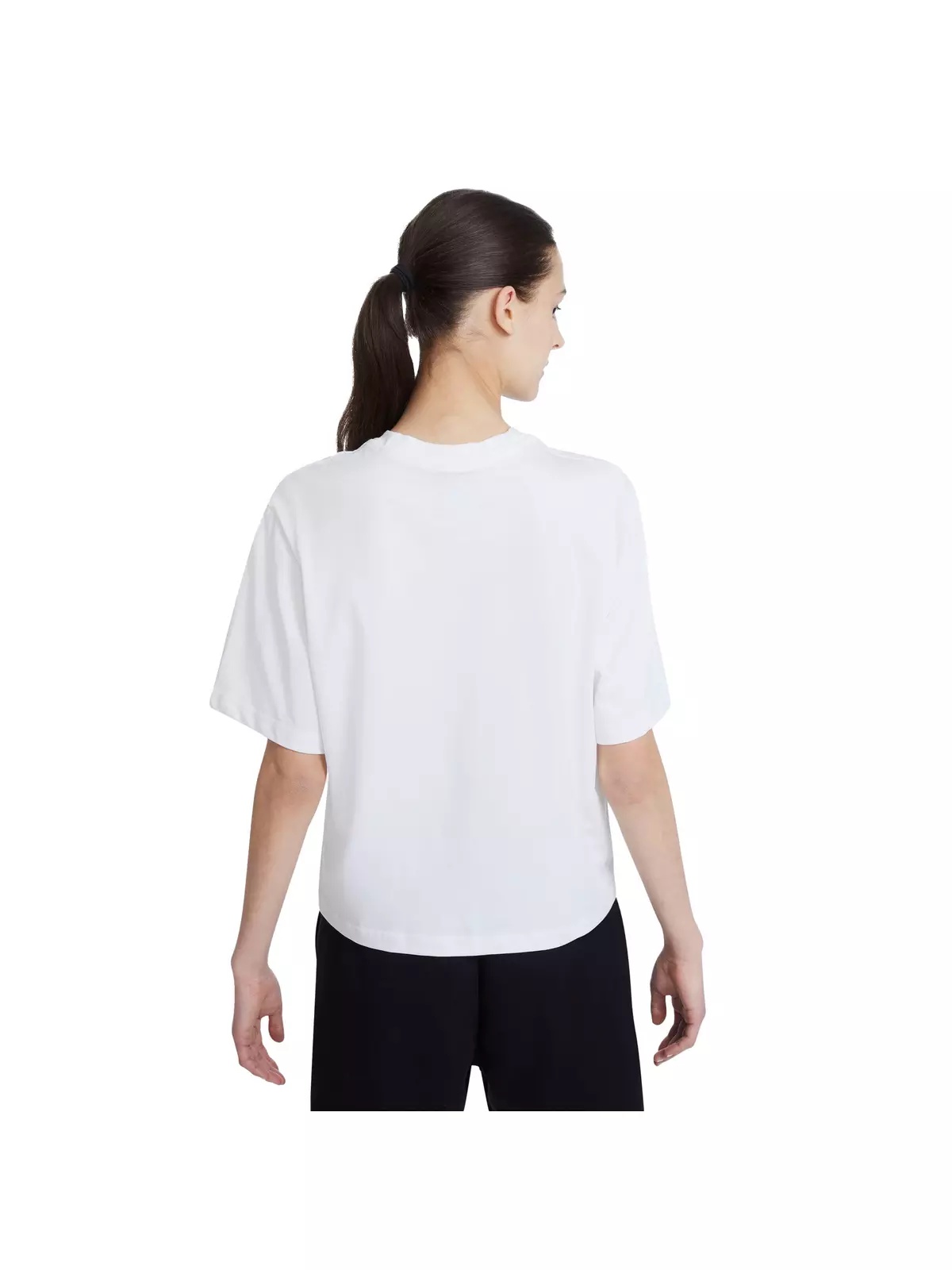 Women's Sportswear Essentials Boxy Tee-White - 2