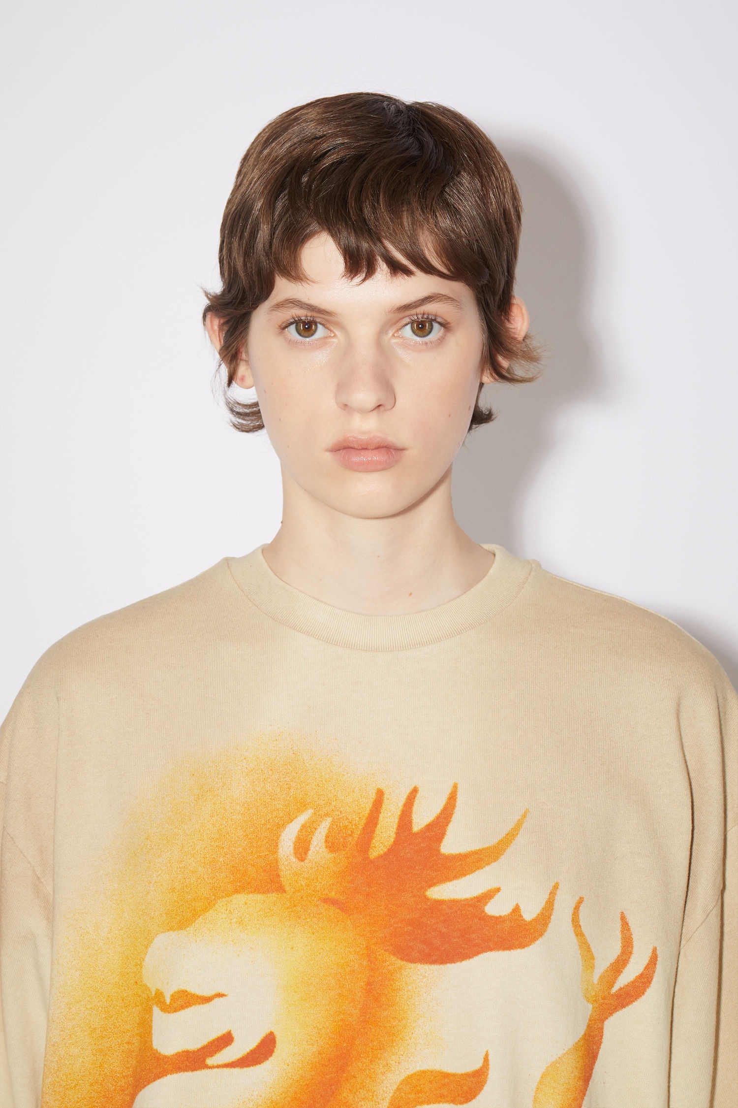 Crew neck t-shirt - Mushroom beige - 5